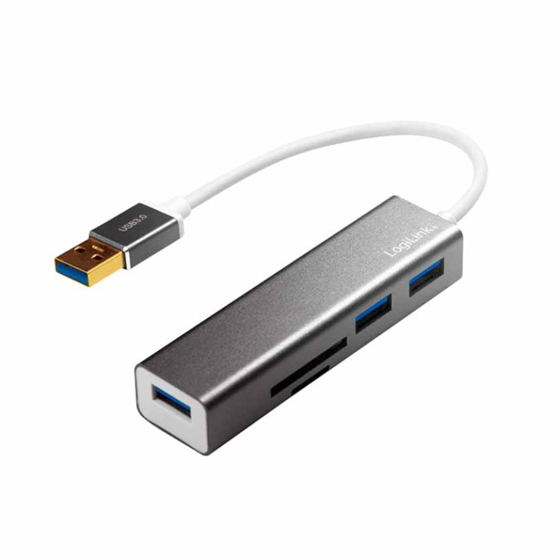 Buy UA0306 HUB USB3.0 3-PORT WITH CARD READER, LOGILINK in Cyprus, Nicosia, Limassol, Larnaka, Pafos