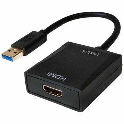 Buy UA0233A 0.15m USB3.0 A M TO HDMI A F ADAPTER 1080p BLACK LOGILINK in Cyprus, Nicosia, Limassol, Larnaka, Pafos
