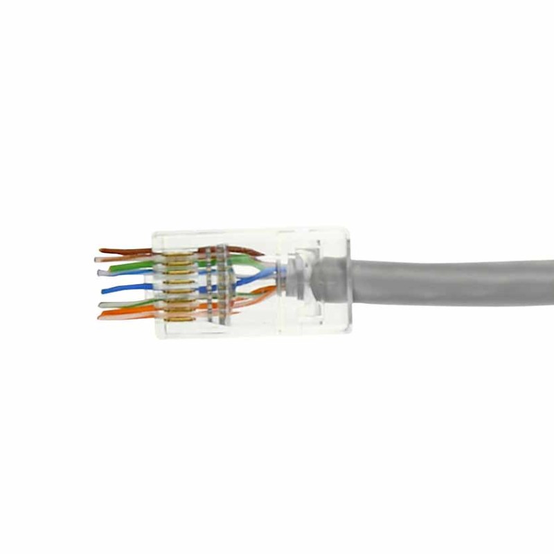 Buy TD168B MODULAR PLUG EASY CONNECT PASS THROUGH UNSHIELDED CAT6 (8P 8C) RJ45 25pcs ACT in Cyprus, Nicosia, Limassol, Larnaka, 