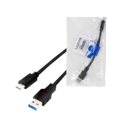 CU0169 1.5m USB 3.2 Gen1 TYPE-C CABLE, C M TO USB-A M, BLACK, LOGILINK — Buy in Cyprus with Fast Delivery