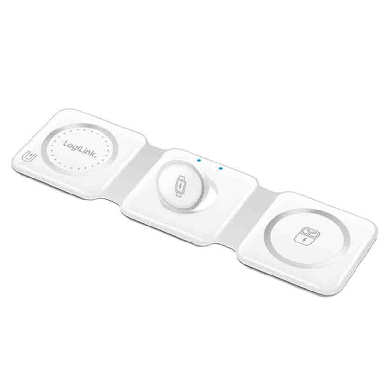 PA0344 FOLDABLE CHARGING STATION,15W IP65, for iPHONE APPLE WATCH AIRPODS WHITE LOGILINK — Buy in Cyprus with Fast Delivery