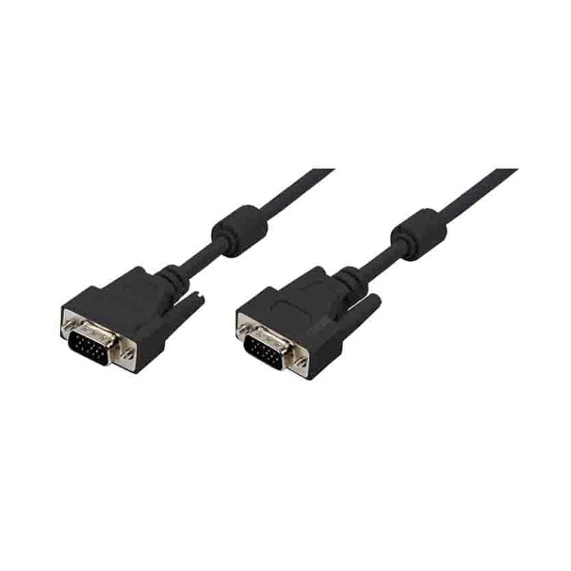Buy CV0016 VGA CABLE, HD15 M to HD15 M, 1080p, 2x FERRITE, BLACK, 10 m LOGILINK in Cyprus, Nicosia, Limassol, Larnaka, Pafos