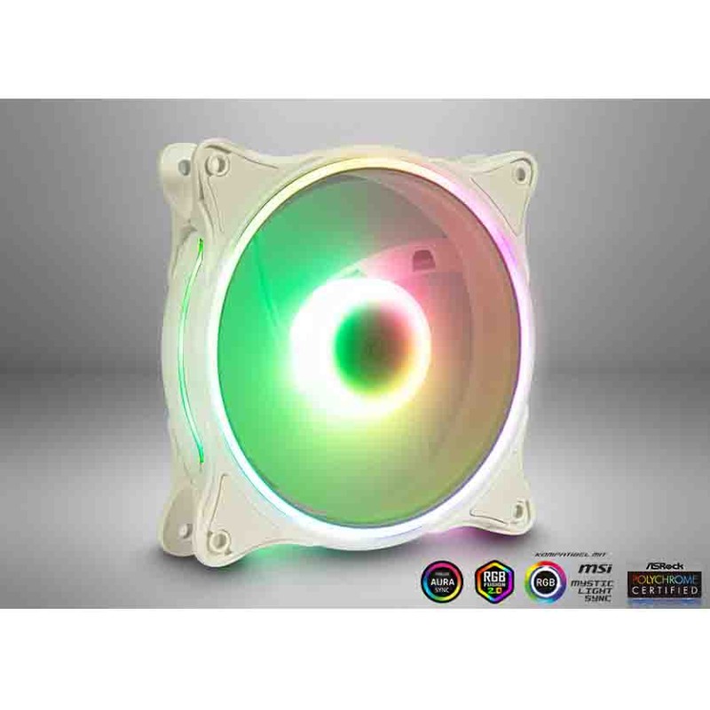 Buy L-12025W FAN WHITE 120x120x25mm RGB 1200rpm ARGUS in Cyprus, Nicosia, Limassol, Larnaka, Pafos