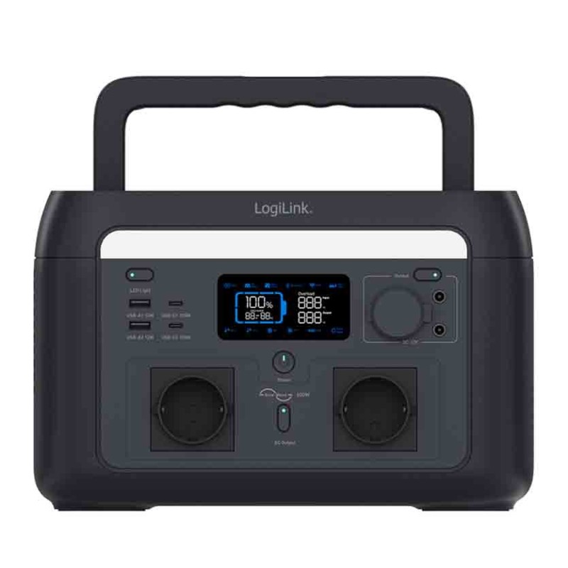 Buy PPS0600 PORTABLE POWERSTATION 600W LIFEPO4 BATTERIE,TUYA COMP. BLACK, LOGILINK in Cyprus, Nicosia, Limassol, Larnaka, Pafos