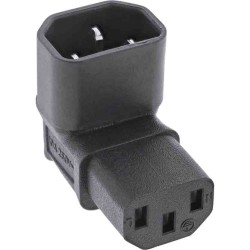Buy 16723F C14 TO C13 ANGLED POWER ADAPTER UP DOWN 3PIN INLINE in Cyprus, Nicosia, Limassol, Larnaka, Pafos