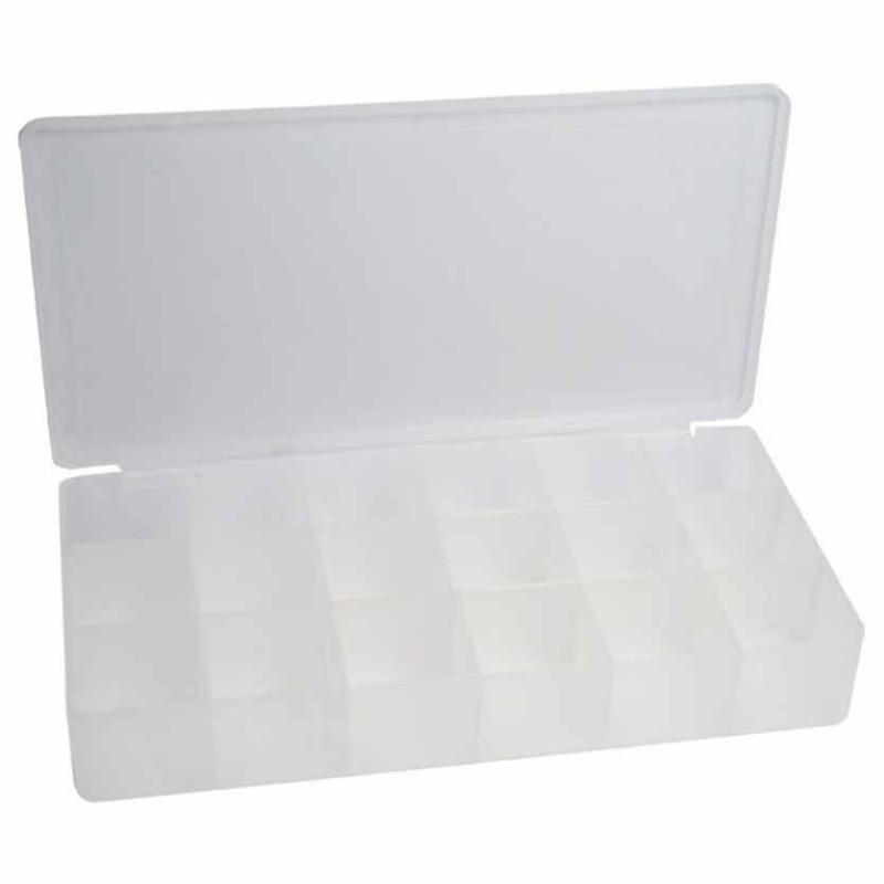 Buy 43009E SMALL COMPONENTS BOX 18 SHELFS213X114X35MM INLINE in Cyprus, Nicosia, Limassol, Larnaka, Pafos