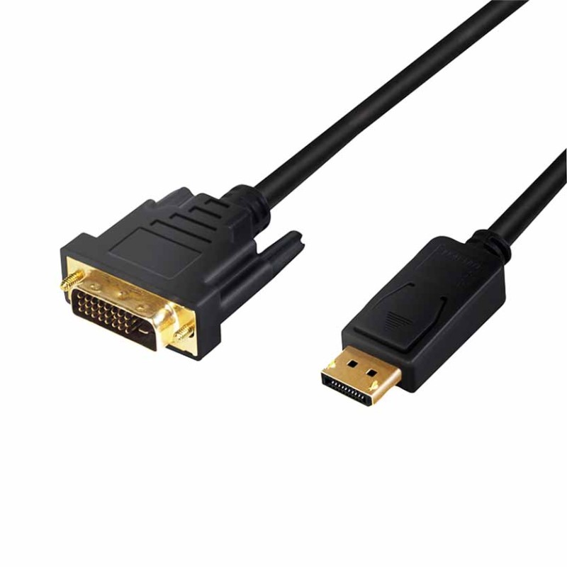 CV0130 1m DISPLAYPORT TO DVI CABLE M M 1080p BLACK, LOGILINK — Buy in Cyprus with Fast Delivery