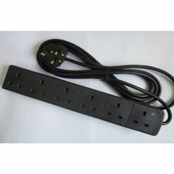 PQ-203 UK POWER STRIP 6 OUTLETS WITH 3m CORD GR KABEL — Buy in Cyprus with Fast Delivery