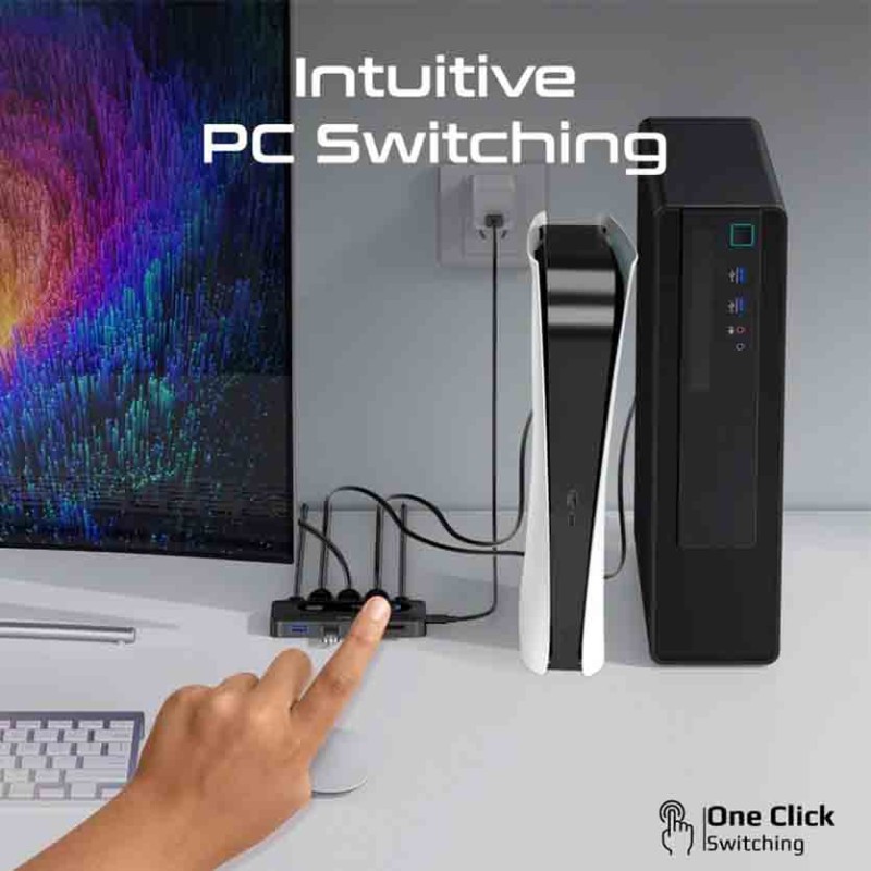 MEDIASWITCH-KVM 4K@60HZ KVM SWITCH WITH USB 3.0 EXPANSION, PROMATE — Buy in Cyprus with Fast Delivery