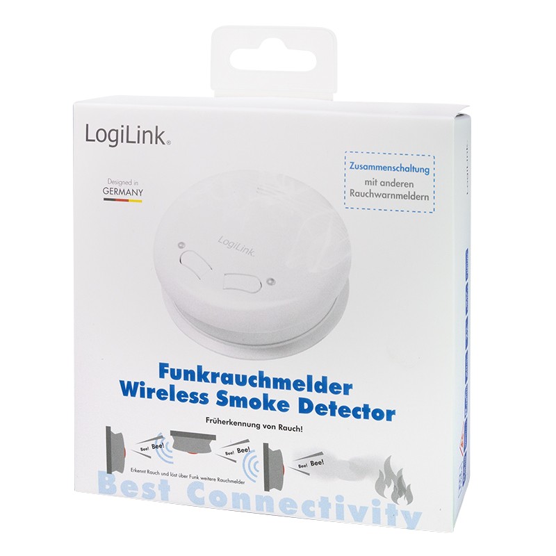 SC0014 SMOKE DETECTOR WIRELESS 433MHZ LOGILINK — Buy in Cyprus with Fast Delivery