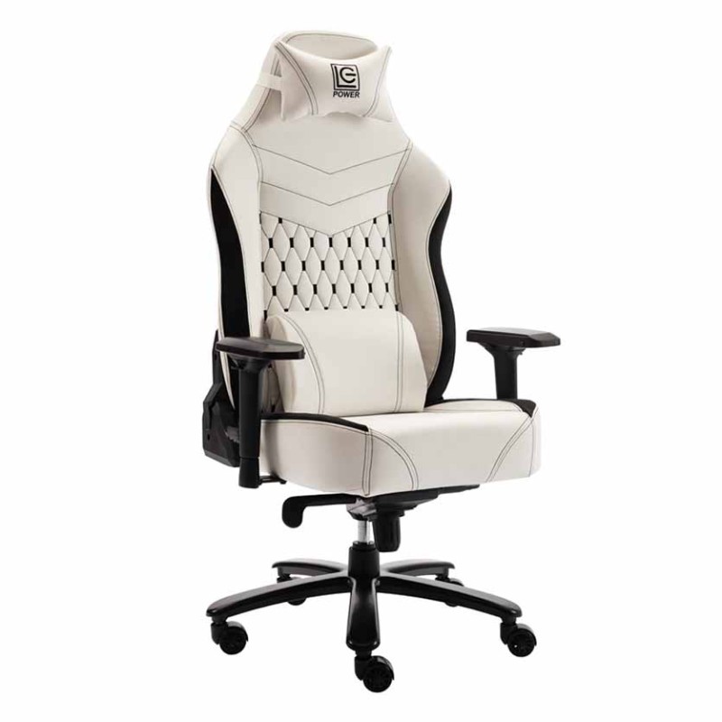 Buy LC-GC-800BW GAMING CHAIR BLACK WHITE XL LC-POWER in Cyprus, Nicosia, Limassol, Larnaka, Pafos