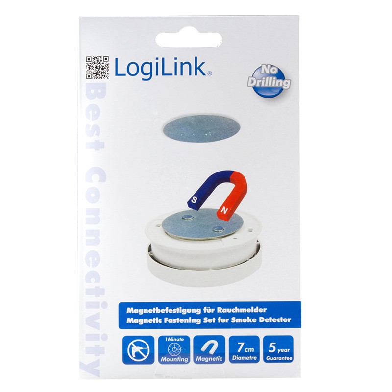 SC0005 SMOKE DETECTOR FASTENING KIT MAGNETIC LOGILINK — Buy in Cyprus with Fast Delivery