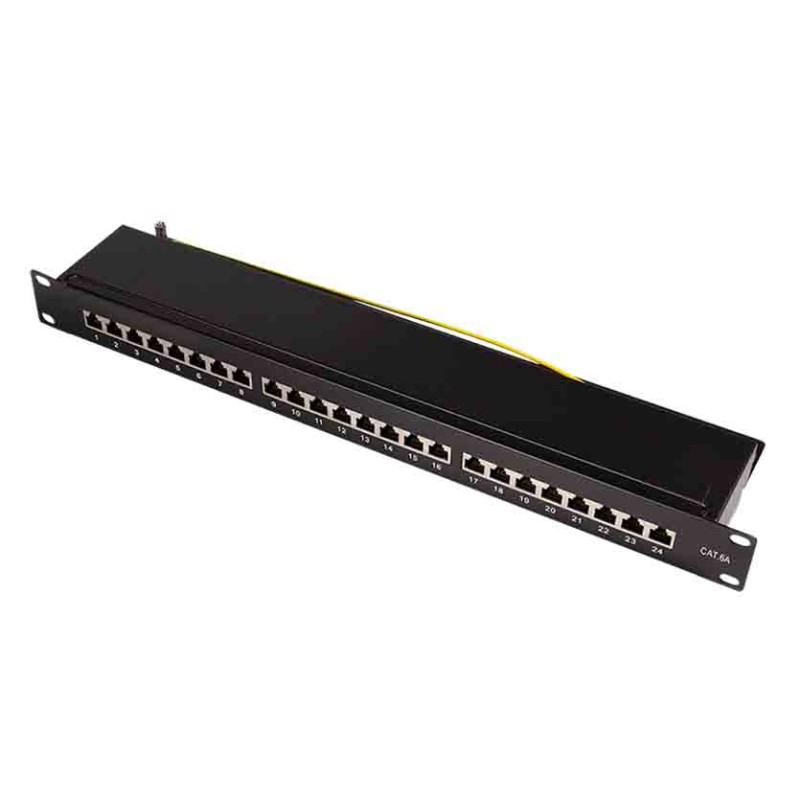 NP0061 CAT6 PATCH PANEL SHIELDED 24-Port 19'MOUNTING BLACK LOGILINK — Buy in Cyprus with Fast Delivery
