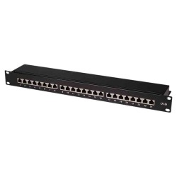 NP0061 CAT6 PATCH PANEL SHIELDED 24-Port 19'MOUNTING BLACK LOGILINK — Buy in Cyprus with Fast Delivery
