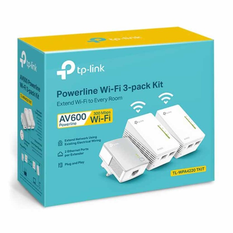 TL-WPA4220 TKIT AV600 POWERLINE WI-FI KIT 3PACK TP-LINK — Buy in Cyprus with Fast Delivery