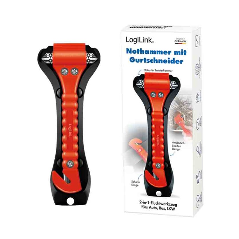 Buy SC0231 EMERGENCY AID TOLL 2 in 1 W WINDOW BREAKER & BELT CUTTER, LOGILINK in Cyprus, Nicosia, Limassol, Larnaka, Pafos