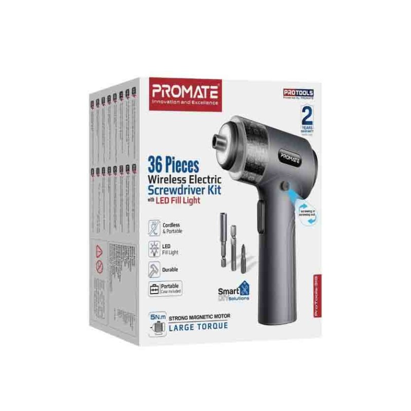 Buy PROTOOLS-31G WIRELESS SCREWDRIVER SET 36PCS LED LIGHT PROMATE in Cyprus, Nicosia, Limassol, Larnaka, Pafos