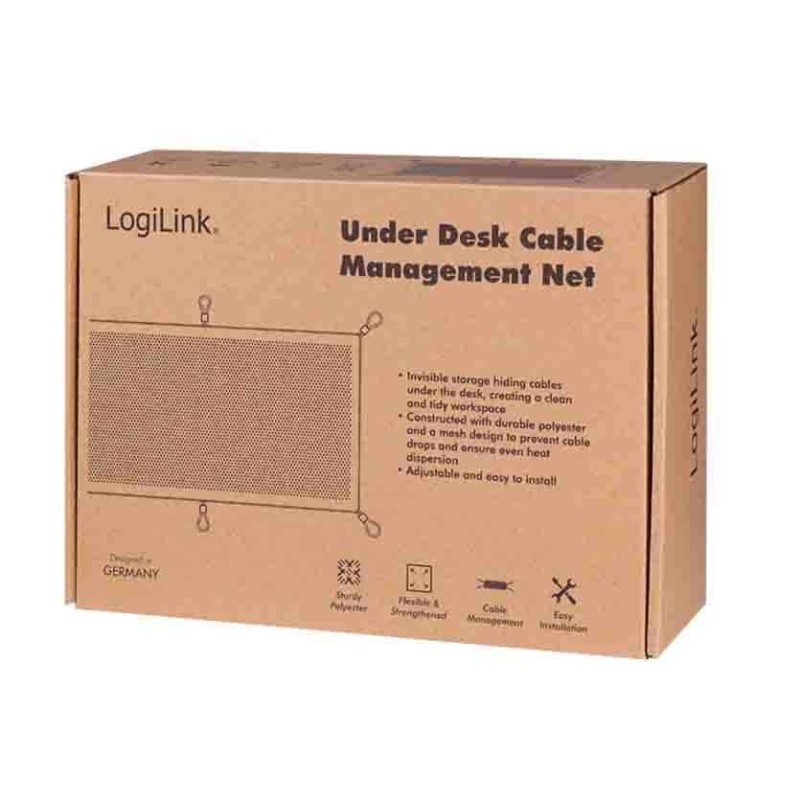 Buy KAB0111 CABLE MANAGEMENT NET, 69x34cm, POLYESTER BLACK, LOGILINK in Cyprus, Nicosia, Limassol, Larnaka, Pafos