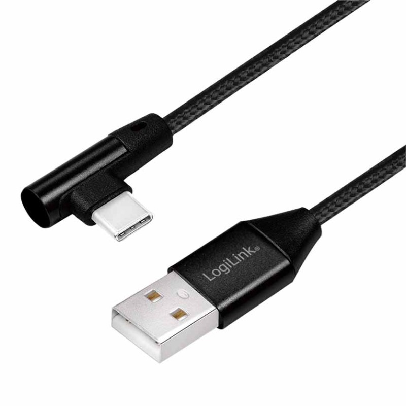 Buy CU0138 1m USB2.0 A TO USB TYPE-C (ANGLED) M M CHARGING CBL LOGILINK in Cyprus, Nicosia, Limassol, Larnaka, Pafos