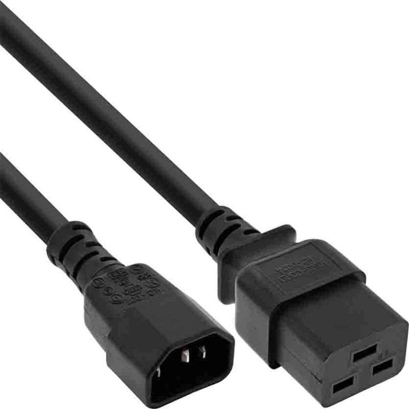 Buy 16659I 0.5m POWER ADAPTER CABLE C14 to C19, 3x1.5mm2, MAX. 10A, BLACK, INLINE in Cyprus, Nicosia, Limassol, Larnaka, Pafos