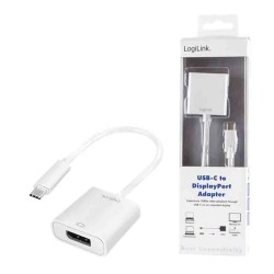 UA0246A - USB TYPE-C ADAPTER, C M TO DP F, 4K 60 HZ, WHITE, 0.15 M LOGILINK — Buy in Cyprus with Fast Delivery