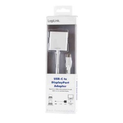 UA0246A - USB TYPE-C ADAPTER, C M TO DP F, 4K 60 HZ, WHITE, 0.15 M LOGILINK — Buy in Cyprus with Fast Delivery