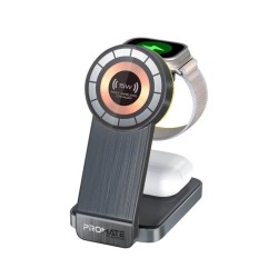 TRANSFOLD.BLACK 3-in-1 TRANSPARENT FOLDABLE MAGSAFE COMPATIBLE WIRELESS CHARGING STATION — Buy in Cyprus with Fast Delivery