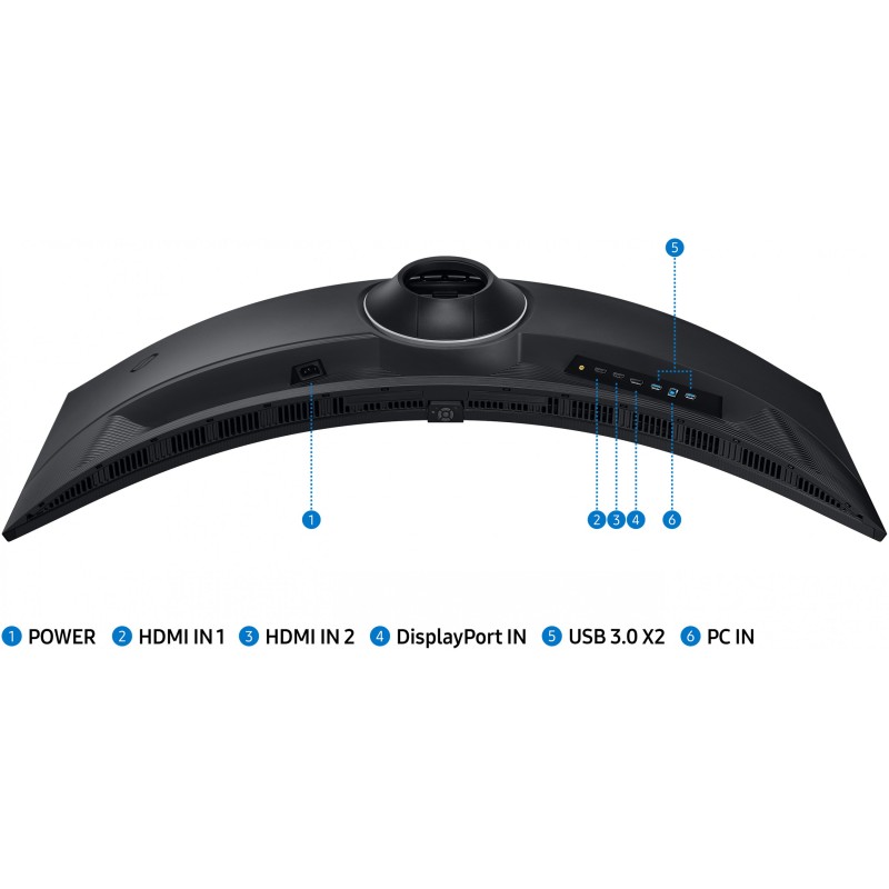 Samsung Odyssey G9 - S49CG954EU - 49" (124.5 cm) Dual QHD 5120x1440 Curved 32:9 240Hz 1ms HDR1000 Black