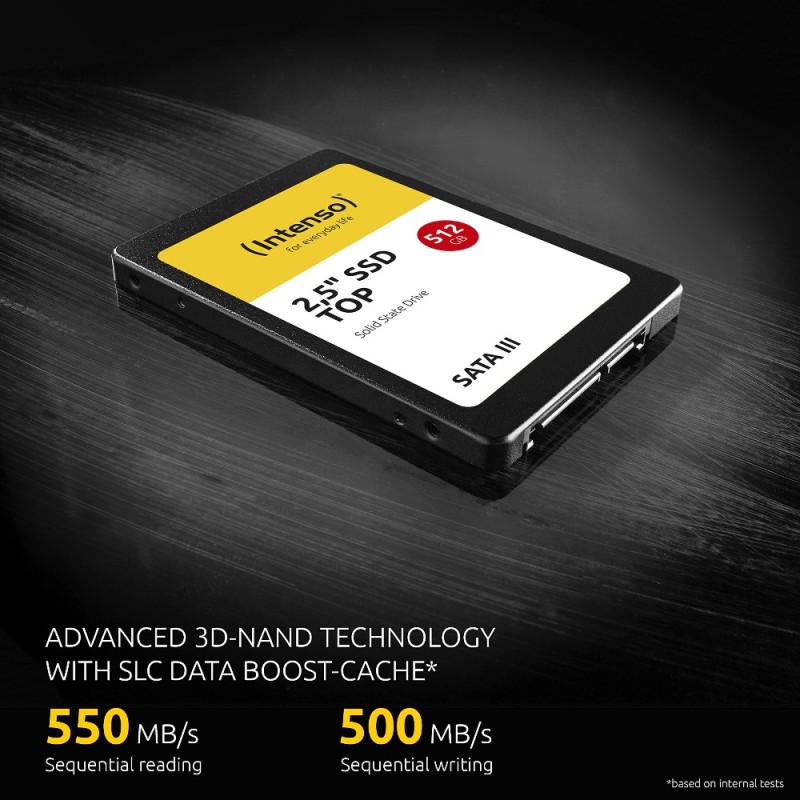 Intenso Top Performance 512GB 2.5" SATA III SSD - MLC 550 MB/s - 3812450 (Boxed) — Buy in Cyprus with Fast Delivery