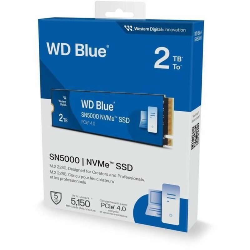 WD Blue SN5000 2TB M.2 NVMe SSD - PCIe 4.0 x4 5150 MB/s - WDS200T4B0E (Boxed) — Buy in Cyprus with Fast Delivery