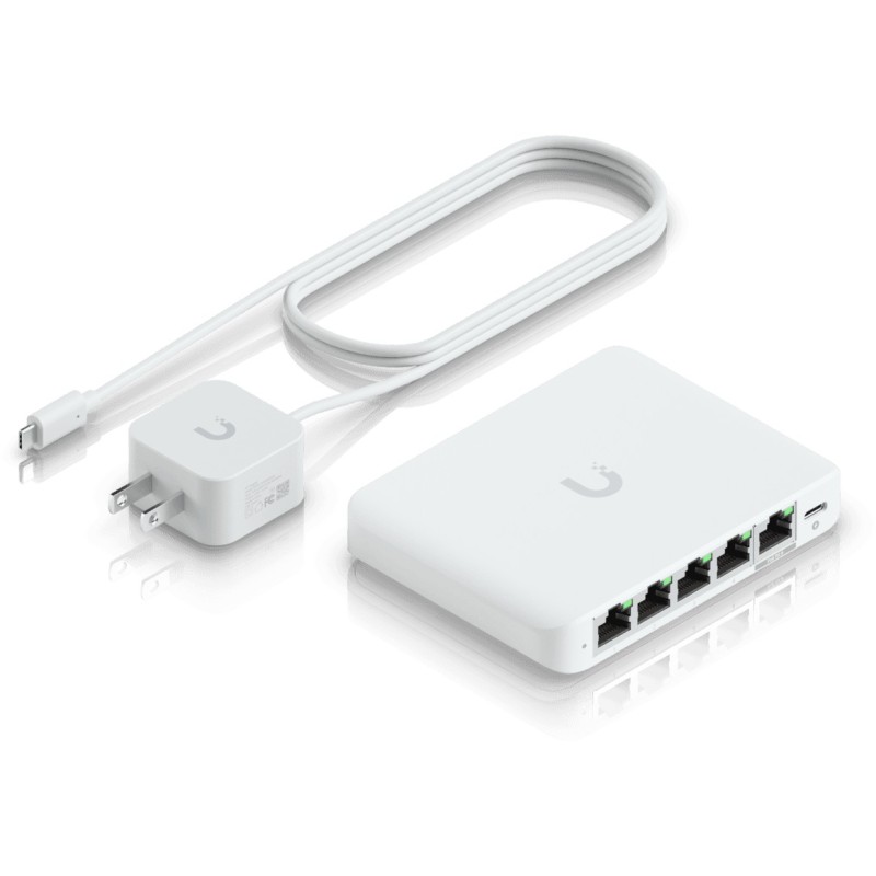 Ubiquiti UniFi USW-Flex-2.5G-5 - 5-Port Managed Multi-Gig 2.5G Switch, White, PoE, Desktop — Buy in Cyprus with Fast Delivery