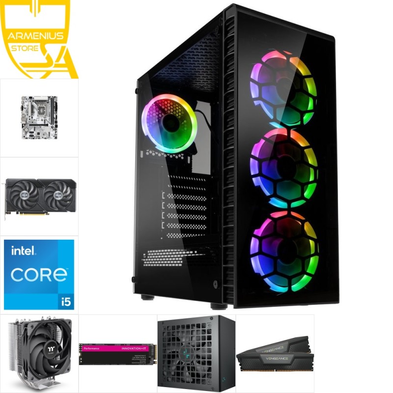 Custom 1080p Gaming PC | i5-12400F + RTX 4060 Ti, 16GB DDR5, 1TB NVMe — Armenius Store Cyprus