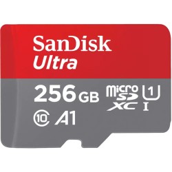 SanDisk Ultra microSDXC 256GB - Grey/Red, UHS-I, 150MB/s (U1, Class 10) — Buy in Cyprus with Fast Delivery