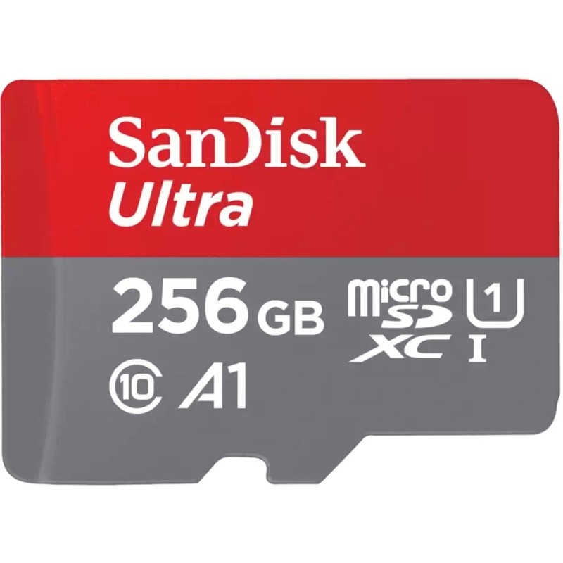 SanDisk Ultra microSDXC 256GB - Grey/Red, UHS-I, 150MB/s (U1, Class 10) — Buy in Cyprus with Fast Delivery