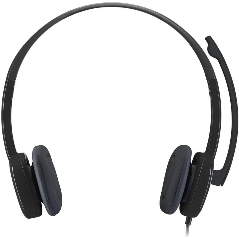 Logitech H151 Stereo On-Ear Headset - Wired 3.5mm, Black, Boom Mic, Inline Controls — Buy in Cyprus with Fast Delivery