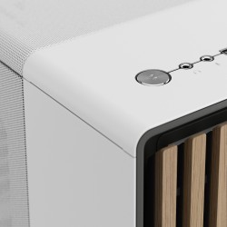 Fractal Design North - Midi Tower PC Case - Chalk White, Mesh Front, Windowed Side, ATX/mATX/ITX, 2x140mm Fans