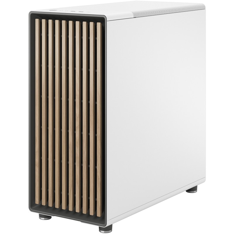 Fractal Design North - Midi Tower PC Case - Chalk White, Mesh Front, Windowed Side, ATX/mATX/ITX, 2x140mm Fans