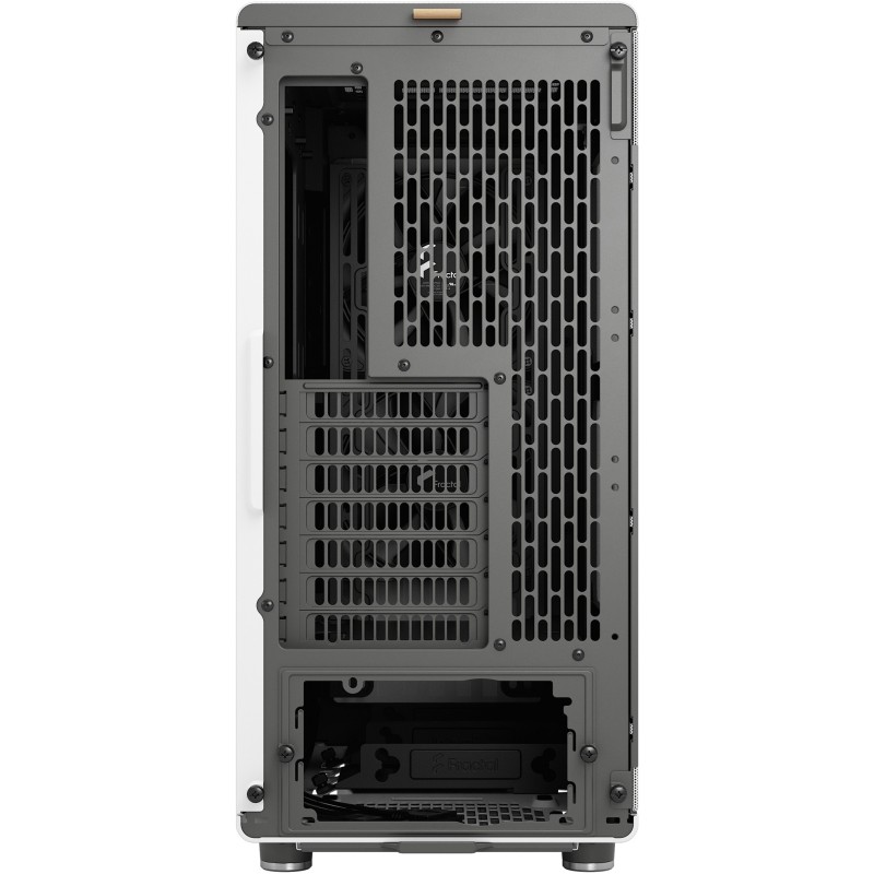 Fractal Design North - Midi Tower PC Case - Chalk White, Mesh Front, Windowed Side, ATX/mATX/ITX, 2x140mm Fans