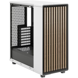 Fractal Design North - Midi Tower PC Case - Chalk White, Mesh Front, Windowed Side, ATX/mATX/ITX, 2x140mm Fans