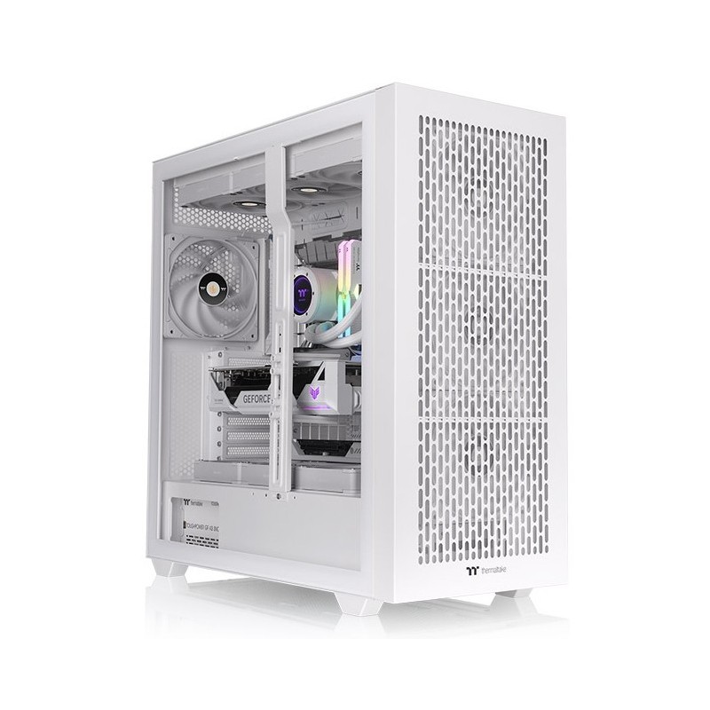 Thermaltake AX500 Full Tower PC Case - Snow White, Tempered Glass, SPCC Steel, E-ATX Compatible
