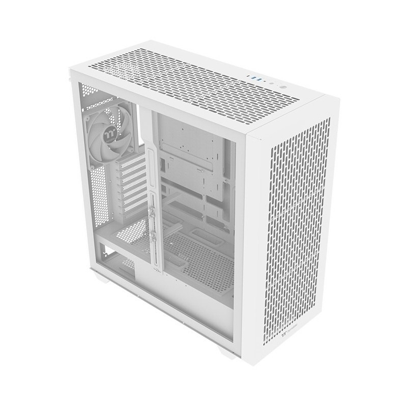 Thermaltake AX500 Full Tower PC Case - Snow White, Tempered Glass, SPCC Steel, E-ATX Compatible