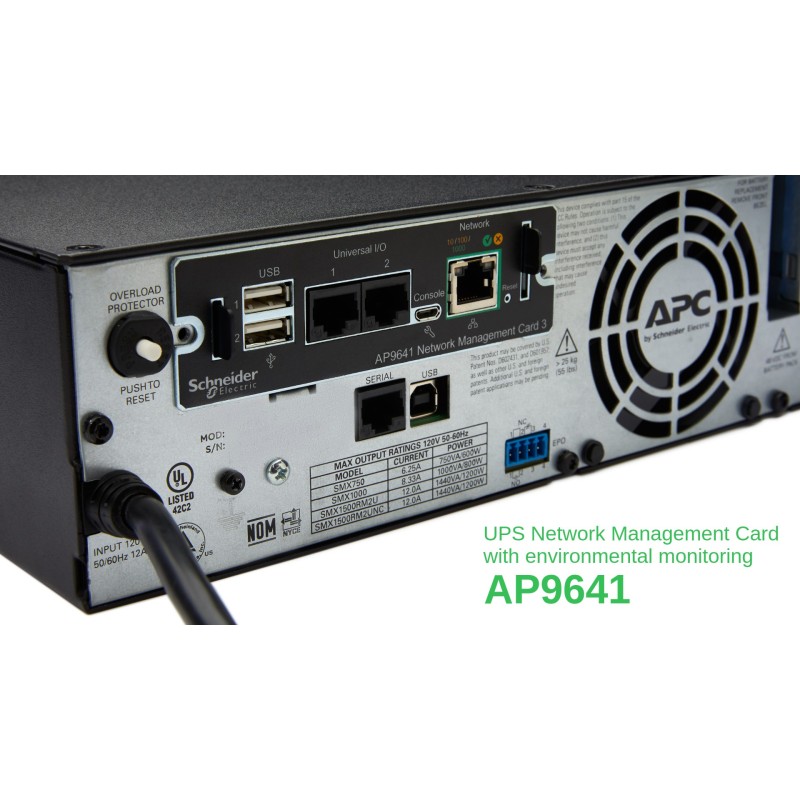 APC Smart-UPS Network Management Card AP9641 - SmartSlot Module with Environmental Monitoring
