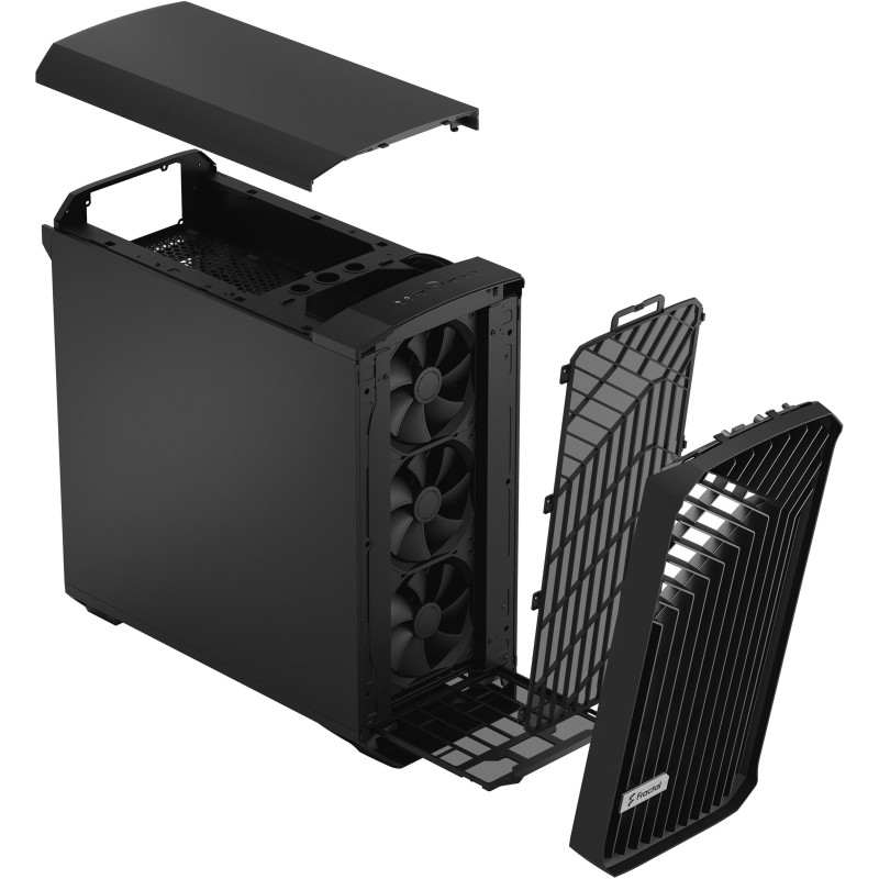 Fractal Design Torrent Mid Tower Case - Black - E-ATX/ATX/ITX Support, 2x180mm Front Fans, USB-C
