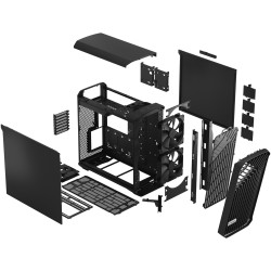Fractal Design Torrent Mid Tower Case - Black - E-ATX/ATX/ITX Support, 2x180mm Front Fans, USB-C