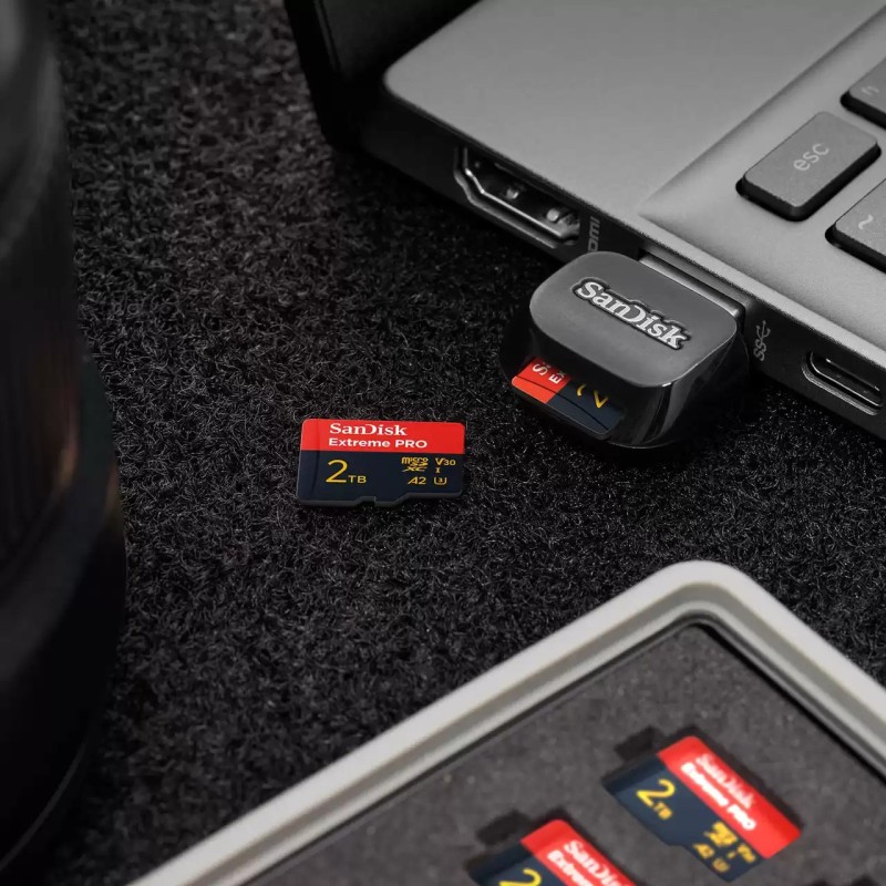 SanDisk Extreme PRO microSDXC 2TB - UHS-I U3/V30 A2, 250MB/s read 150MB/s write - Black/Red — Buy in Cyprus with Fast Delivery