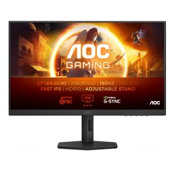 AOC Q27G4XF - 27in QHD (2560x1440) 180Hz Fast IPS, 1ms, HDR10 - HDMI 2.0 + DP, Height/Swivel/Pivot