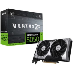 MSI VENTUS 2X OC GeForce RTX 5050 - Silver, 8GB GDDR6, 2602 MHz Boost, PCIe 5.0, Dual-Fan — Buy in Cyprus with Fast Delivery