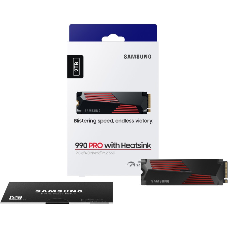 Samsung 990 PRO 2TB M.2 2280 NVMe SSD (Heatsink) - PCIe 4.0 x4 7450 MB/s - MZ-V9P2T0CW (Boxed)
