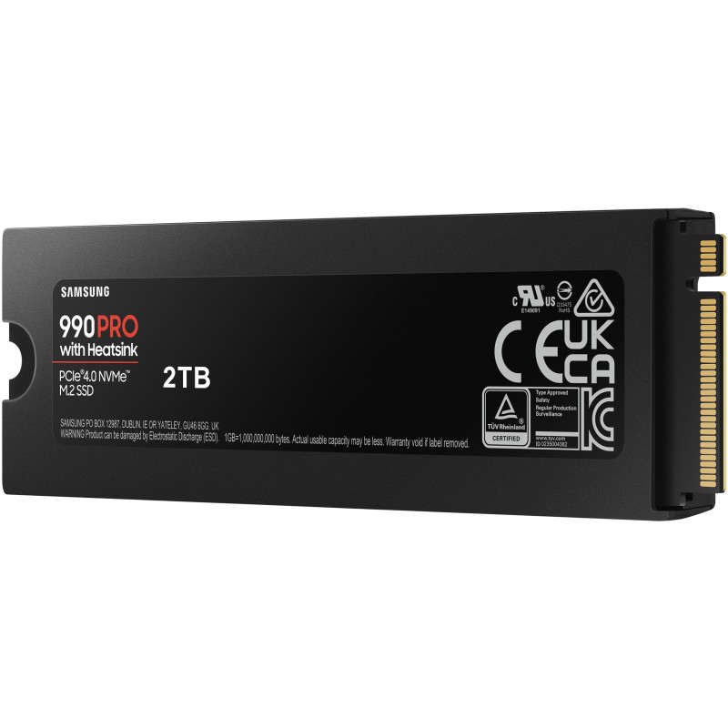 Samsung 990 PRO 2TB M.2 2280 NVMe SSD (Heatsink) - PCIe 4.0 x4 7450 MB/s - MZ-V9P2T0CW (Boxed)