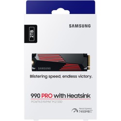Samsung 990 PRO 2TB M.2 2280 NVMe SSD (Heatsink) - PCIe 4.0 x4 7450 MB/s - MZ-V9P2T0CW (Boxed)